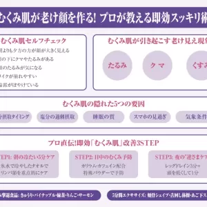 急増中！「むくみ肌」が老け顔を作る！プロが教える即効スッキリ術 👀✨のサムネイル